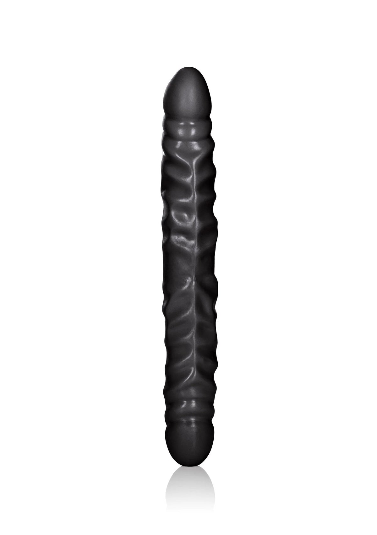 Bestel: Veined Double Dong 12 inch - bij Happytoys: de erotische sex webshop | liever Happy dan Easy ⭐⭐⭐⭐⭐ - Default Title - 13308 - BLACK