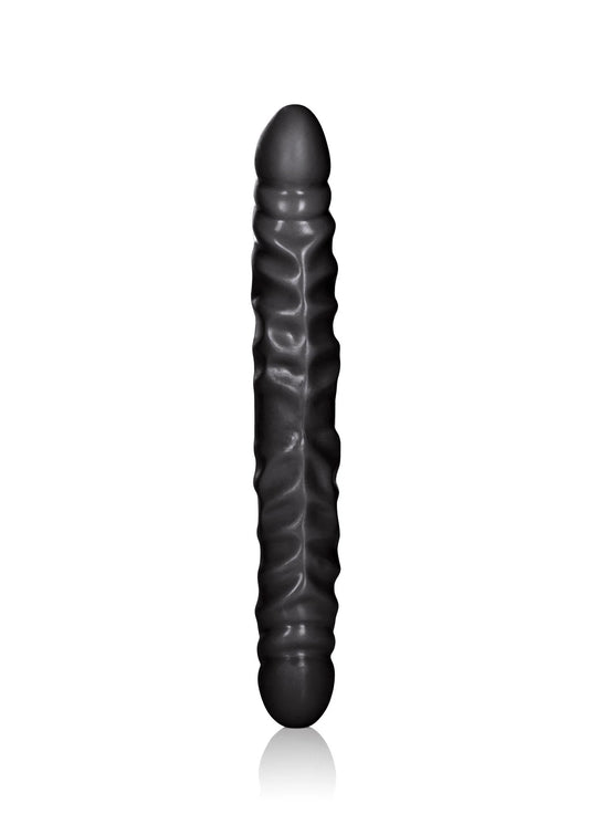 Bestel: Veined Double Dong 12 inch - bij Happytoys: de erotische sex webshop | liever Happy dan Easy ⭐⭐⭐⭐⭐ - Default Title - 13308 - BLACK