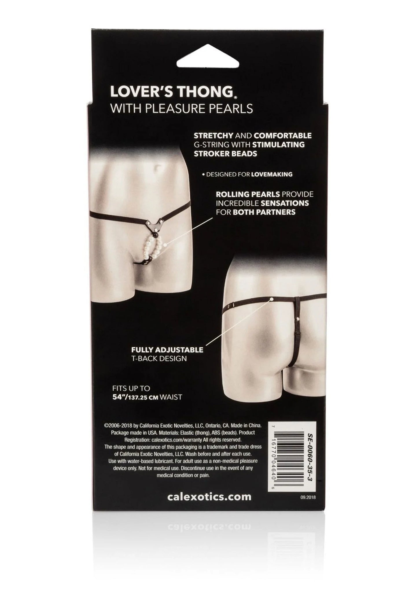 Beste vandaag nog: Lover's Thong with Pleasure Pearls by CalExotics - bij Happytoys