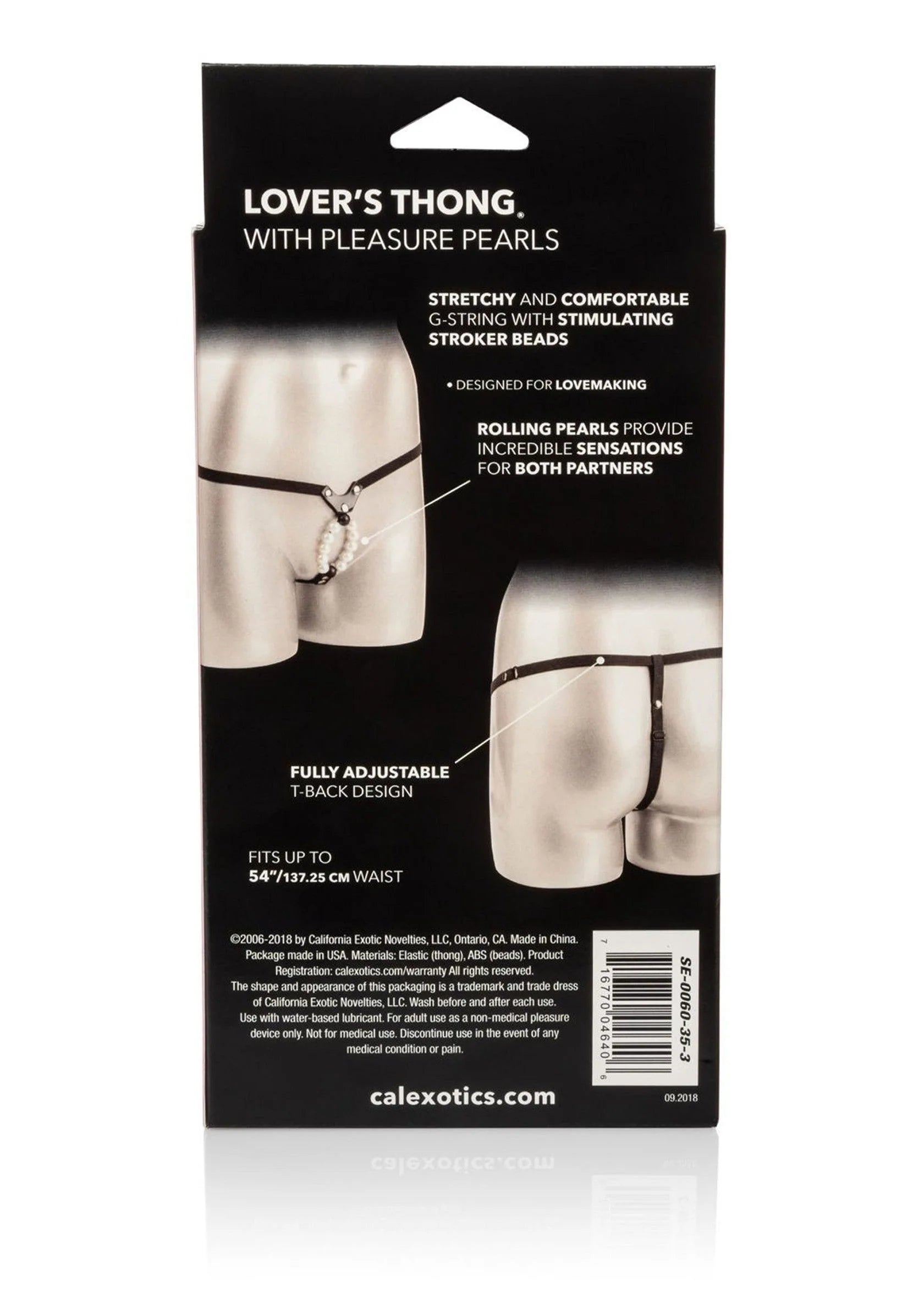 Beste vandaag nog: Lover's Thong with Pleasure Pearls by CalExotics - bij Happytoys