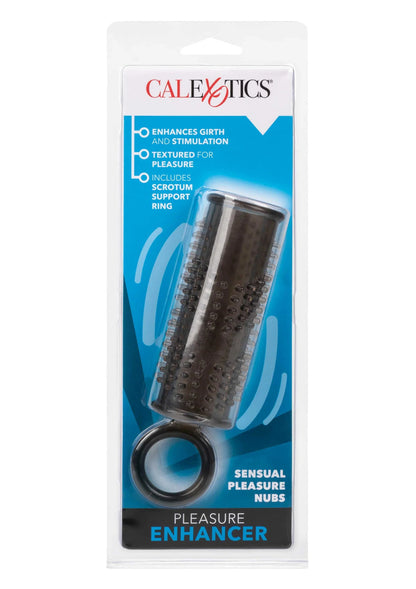 CalExotics Pleasure Enhancer verpakking met noppenkoker en open ring