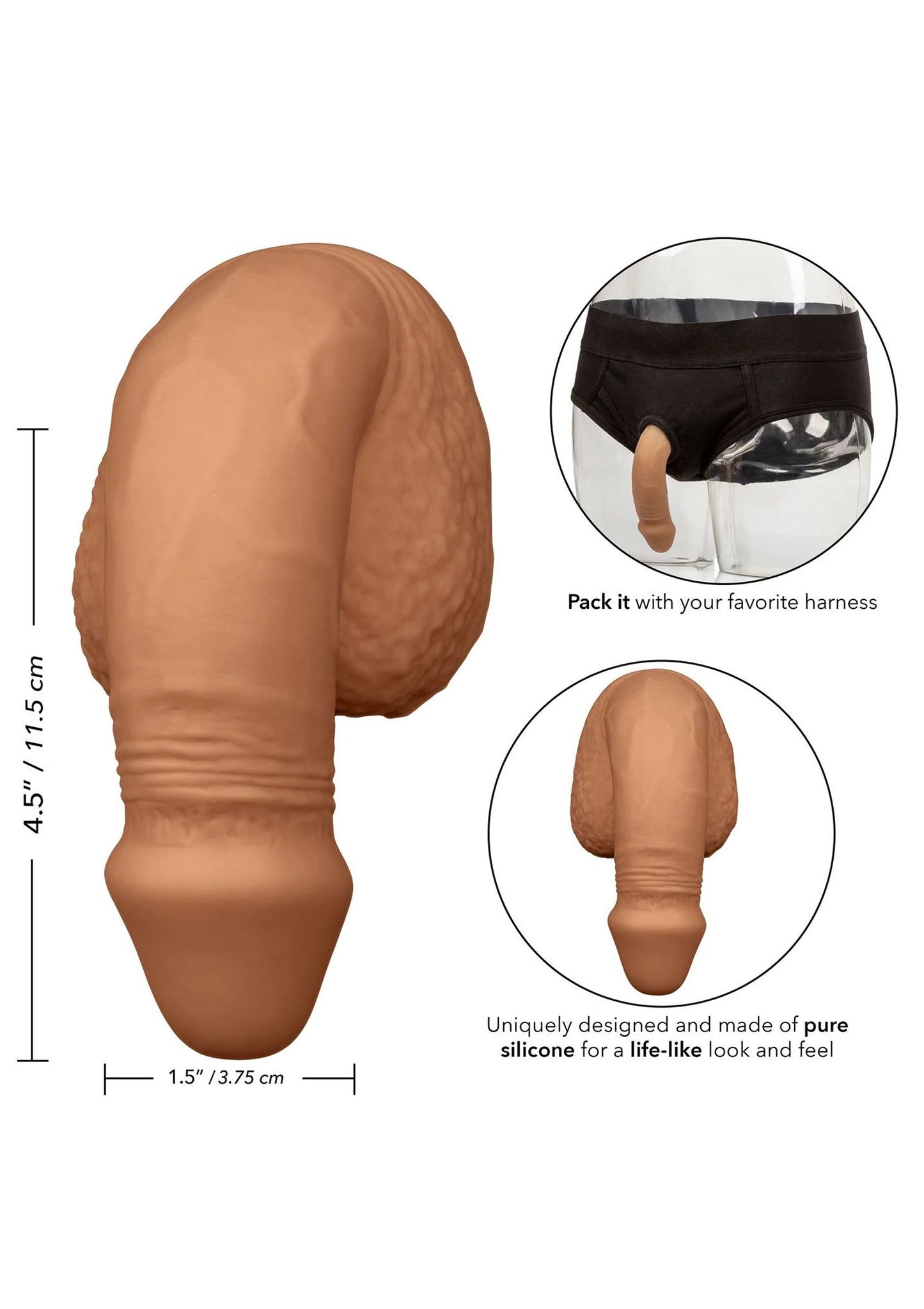 Beste vandaag nog: 5 inch Silicone Packing Penis by CalExotics - bij Happytoys Sexshop: Toys for Feeling Happy & Easy 😊