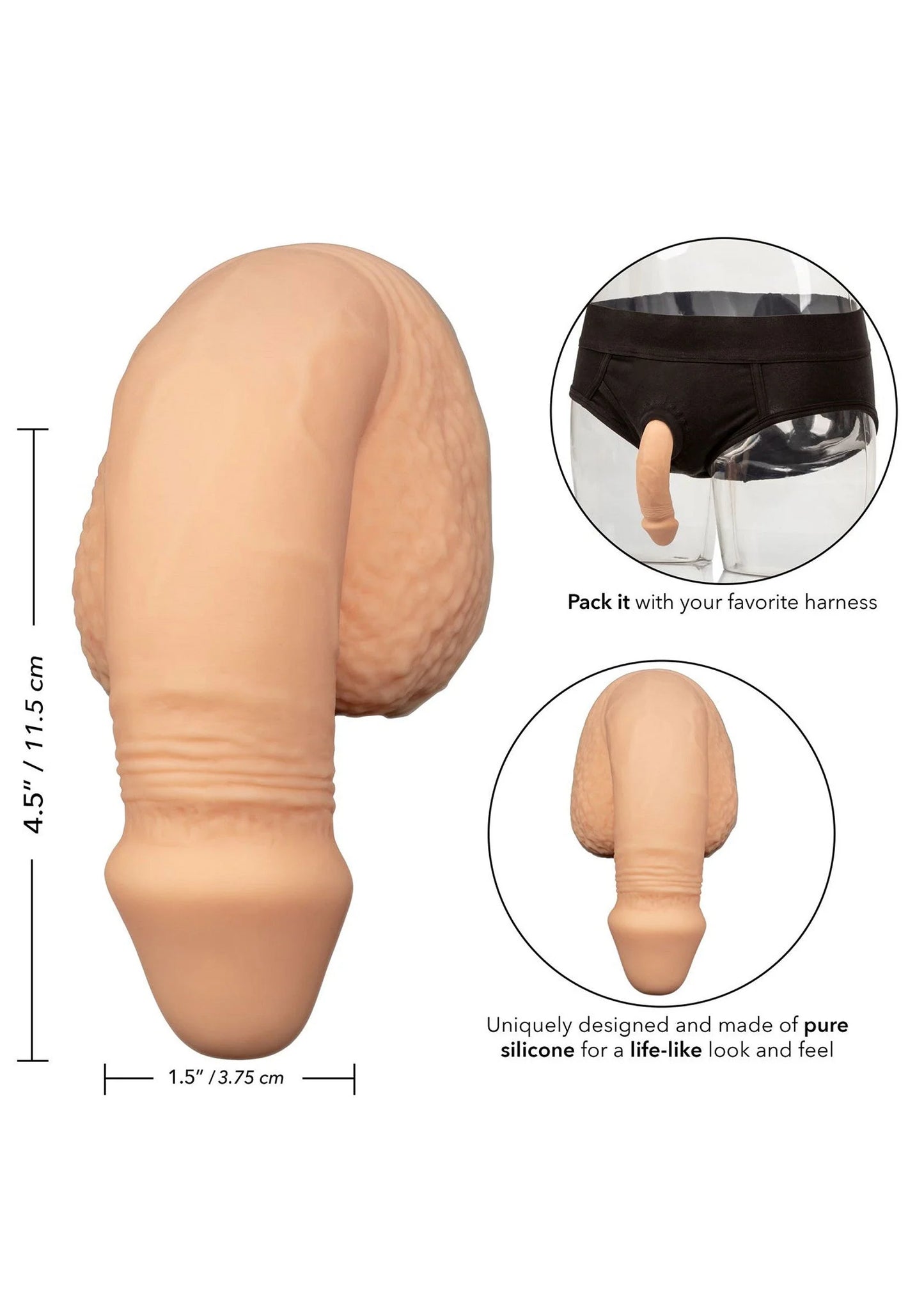 Beste vandaag nog: 5 inch Silicone Packing Penis by CalExotics - bij Happytoys Sexshop: Toys for Feeling Happy & Easy 😊