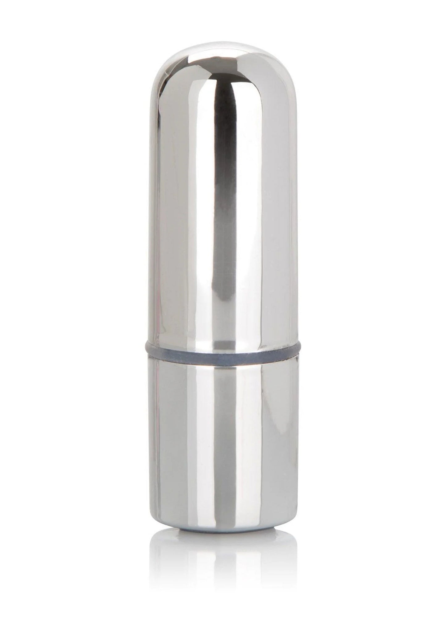 Oplaadbare mini bullet vibrator, zilverkleurige capsulevormige behuizing