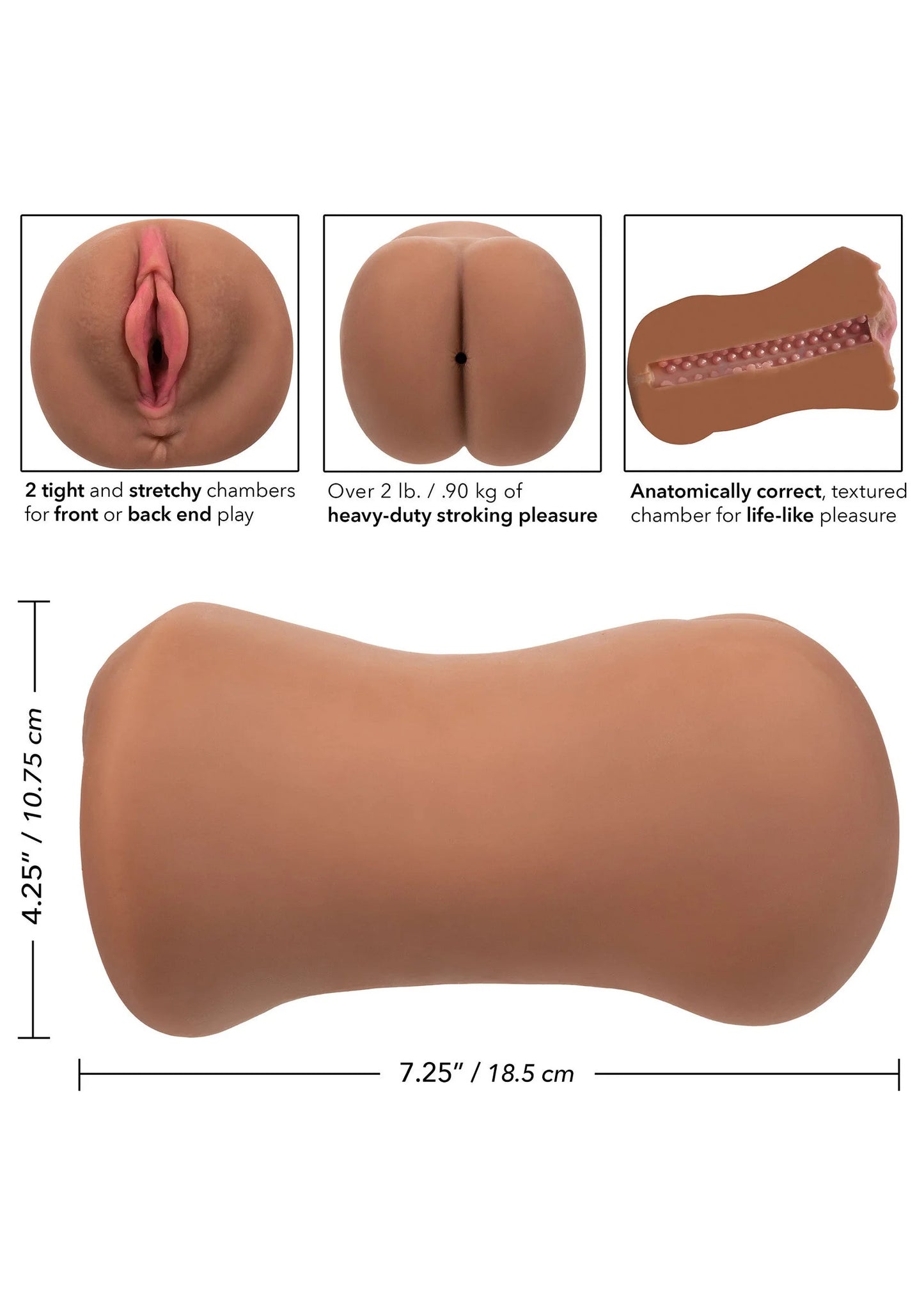 Beste vandaag nog: Stroke It Dual Entry Pussy Ass by CalExotics - bij Happytoys Sexshop: Toys for Feeling Happy & Easy 😊