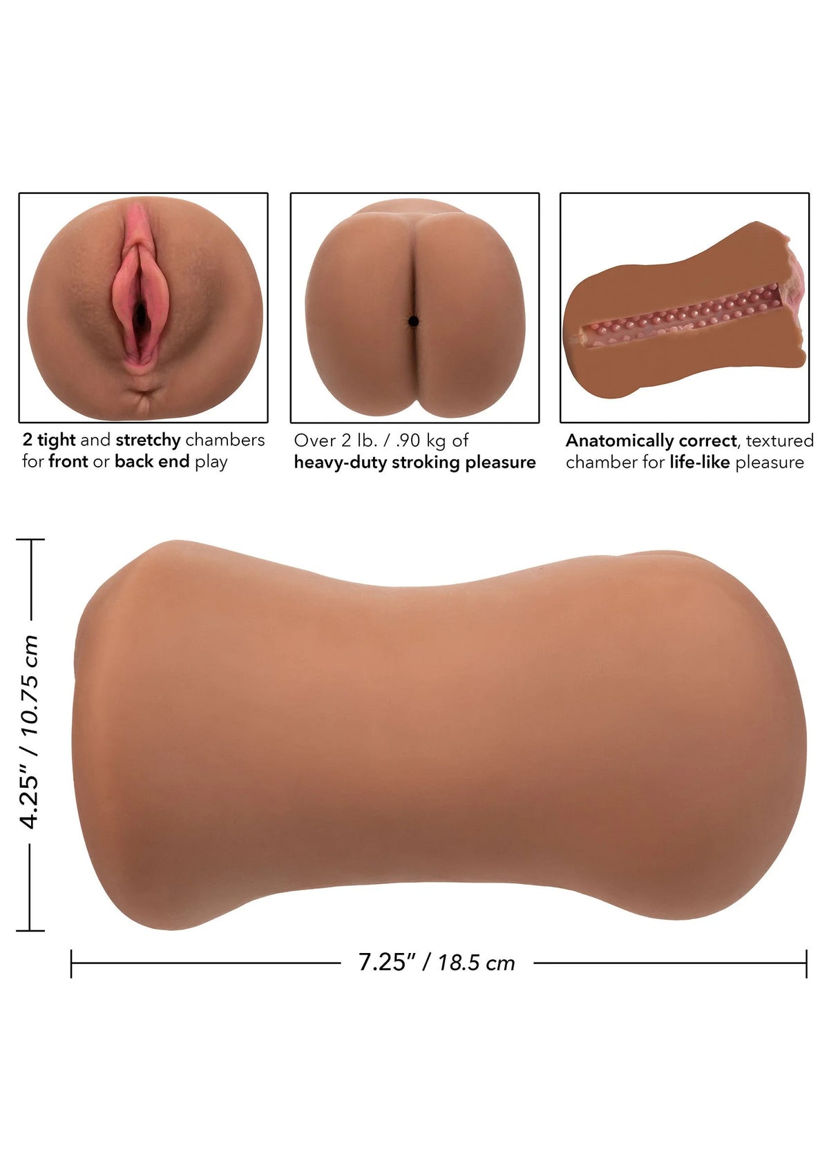Beste vandaag nog: Stroke It Dual Entry Pussy Ass by CalExotics - bij Happytoys Sexshop: Toys for Feeling Happy & Easy 😊