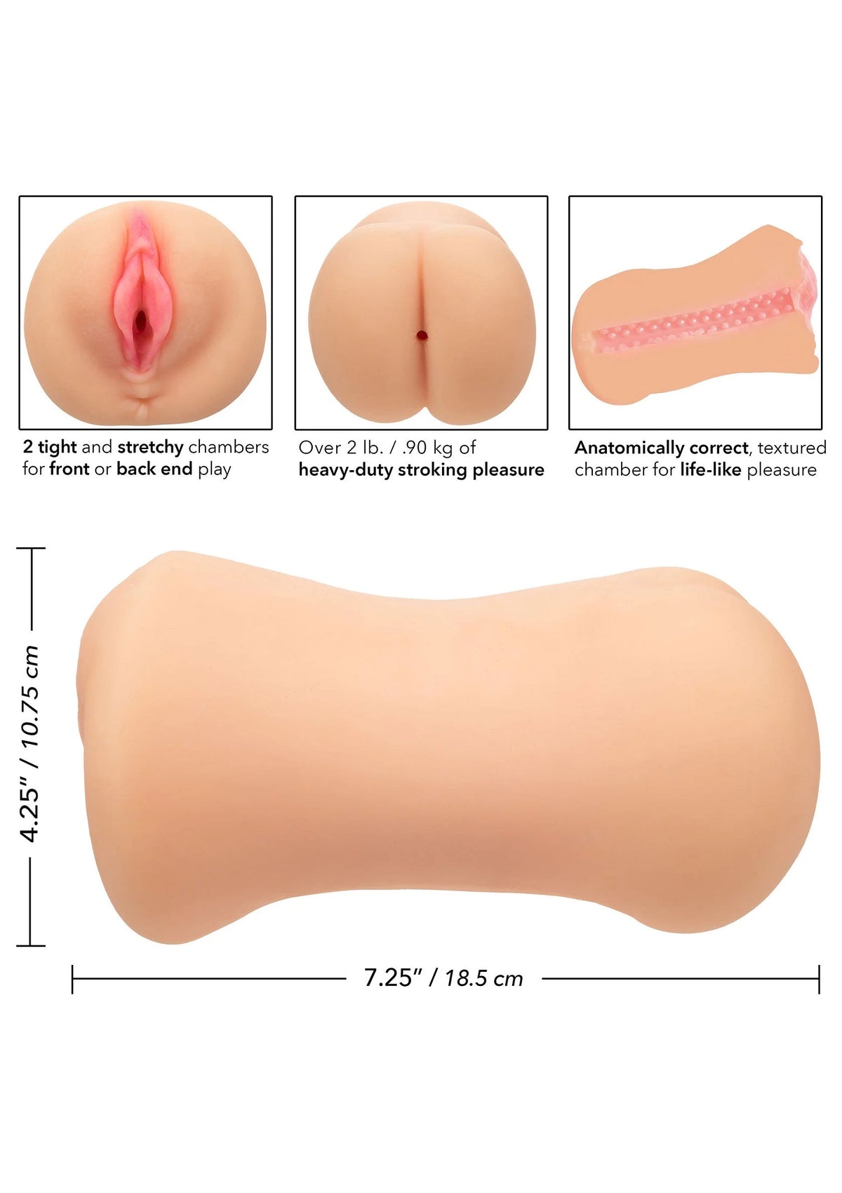 Beste vandaag nog: Stroke It Dual Entry Pussy Ass by CalExotics - bij Happytoys Sexshop: Toys for Feeling Happy & Easy 😊