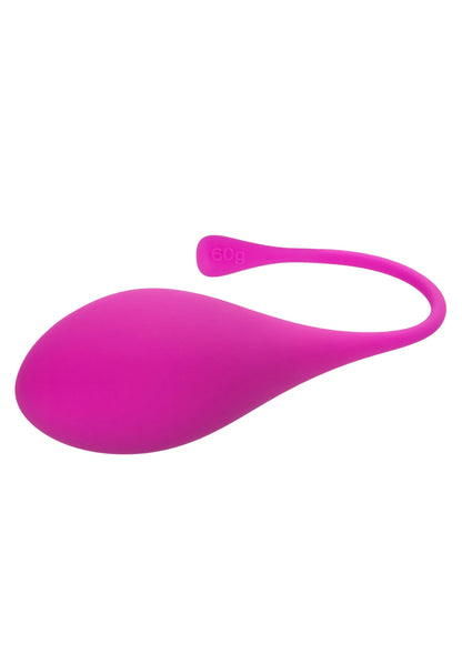 Kegel-bekkenbodemtrainer in fuchsia met ovale vorm en lus