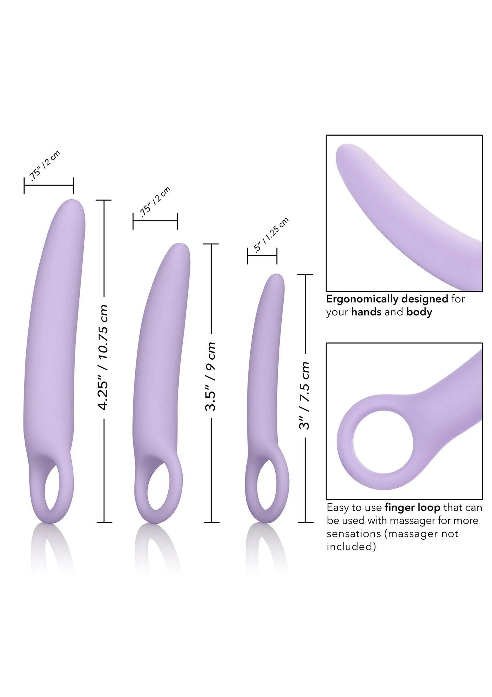 Beste vandaag nog: Alena Set of 3 Dilators - bij Happytoys Sexshop: online sex shop for Feeling Happy & Easy 😊