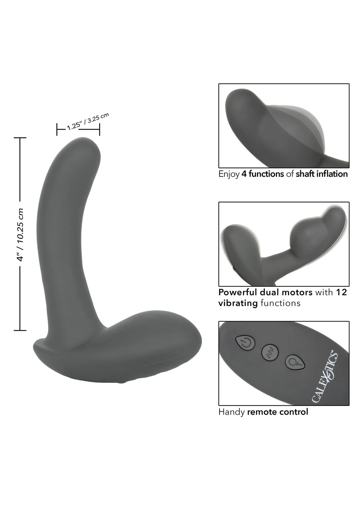 Beste vandaag nog: Eclipse Eclipse Rem Inflatable Probe Anal Vibrator by CalExotics - bij Happytoys