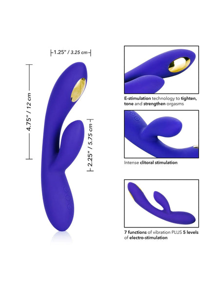 Paarse dual wand E-stimulator met twee ovale stimulatiepunten