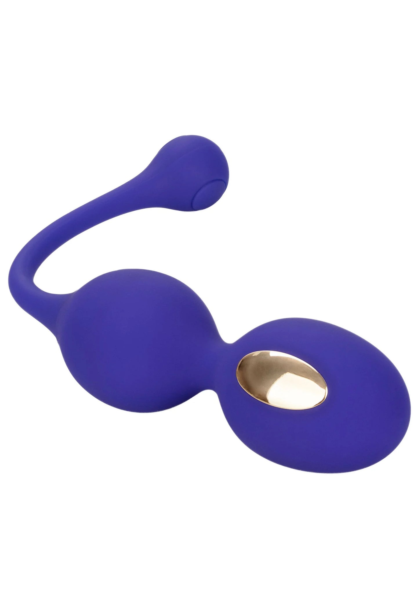 Dubbele kegel-stimulator in paars, met ovale opening