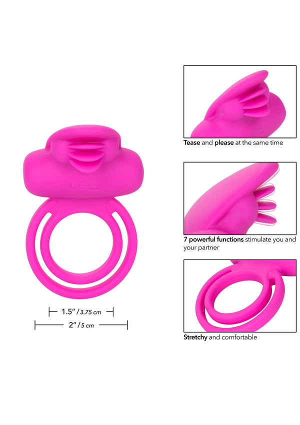 Bestel: Dual Clit Flicker Enhancer cockring by CalExotics Couples Enhancer - bij Happytoys: de erotische sex webshop | liever Happy dan Easy ⭐⭐⭐⭐⭐