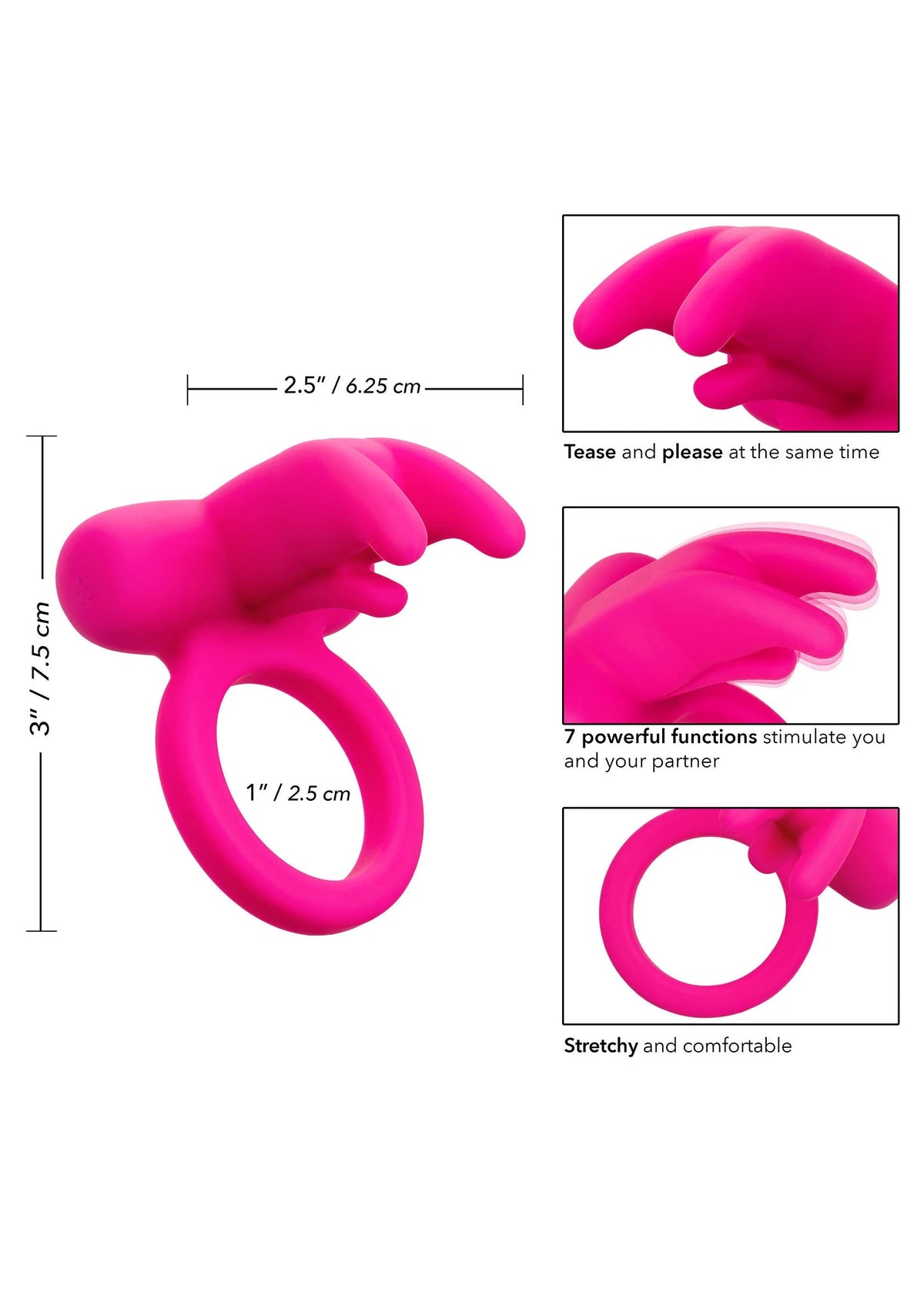 Bestel: Triple Clit Flicker Recharge - bij Happytoys: de erotische sex webshop | liever Happy dan Easy ⭐⭐⭐⭐⭐