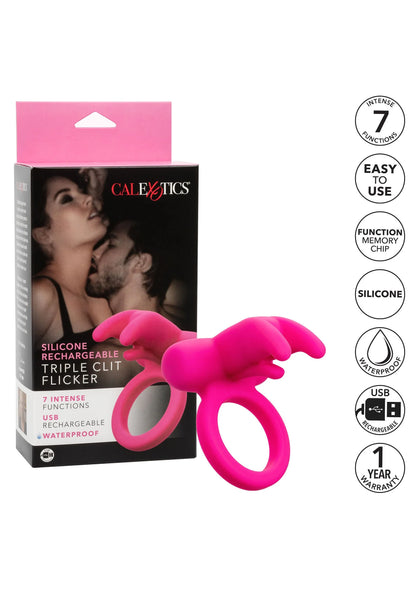 Bestel: Triple Clit Flicker Recharge - bij Happytoys: de erotische sex webshop | liever Happy dan Easy ⭐⭐⭐⭐⭐