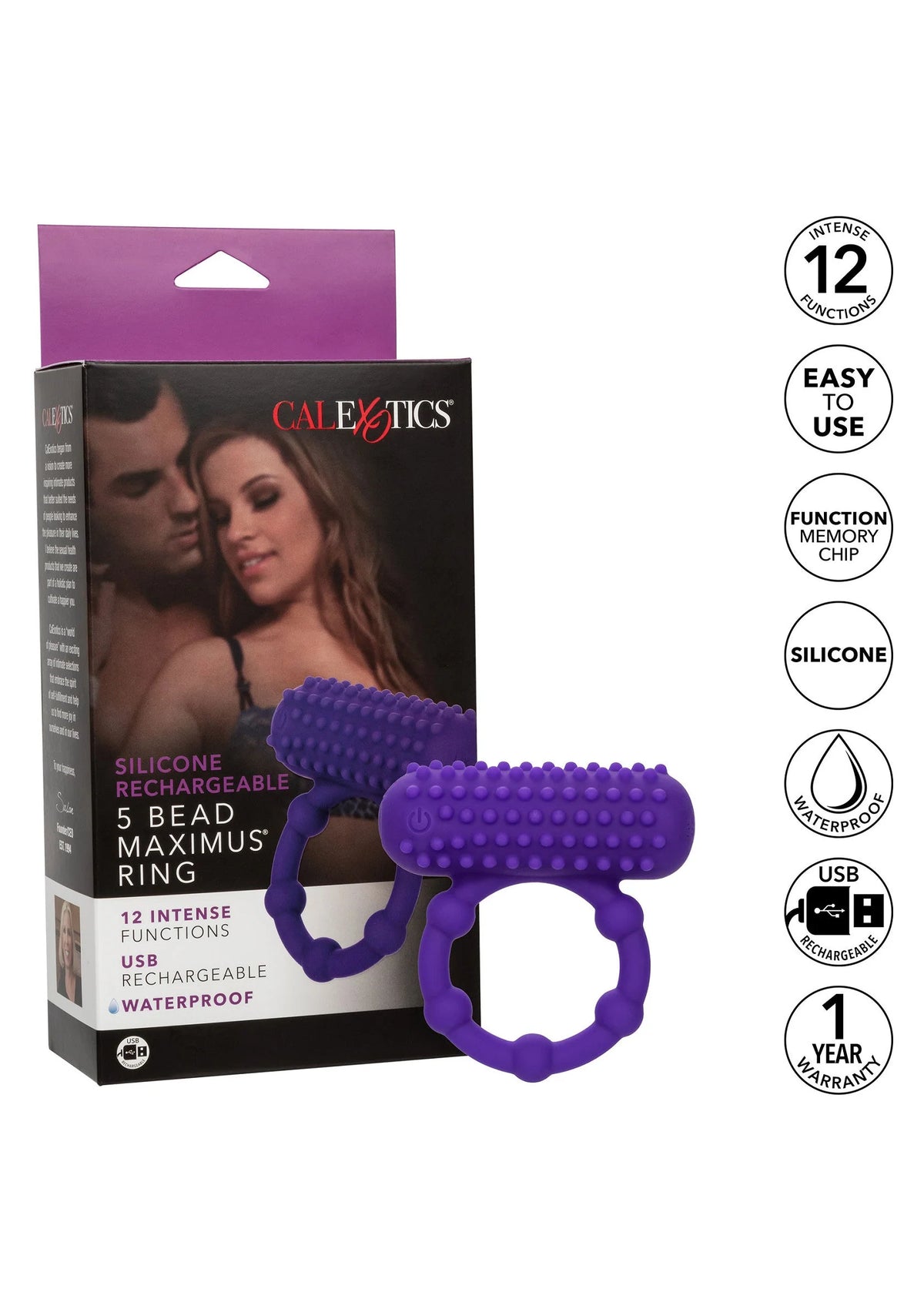 Bestel: 5 Bead Maximus Ring - bij Happytoys: de erotische sex webshop | liever Happy dan Easy ⭐⭐⭐⭐⭐