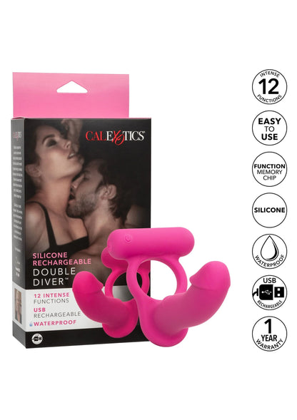 Beste vandaag nog: Double Diver Couples vibrator ring by CalExotics Couples Enhancers - bij Happytoys Sexshop: online sex shop for Feeling Happy & Easy 😊