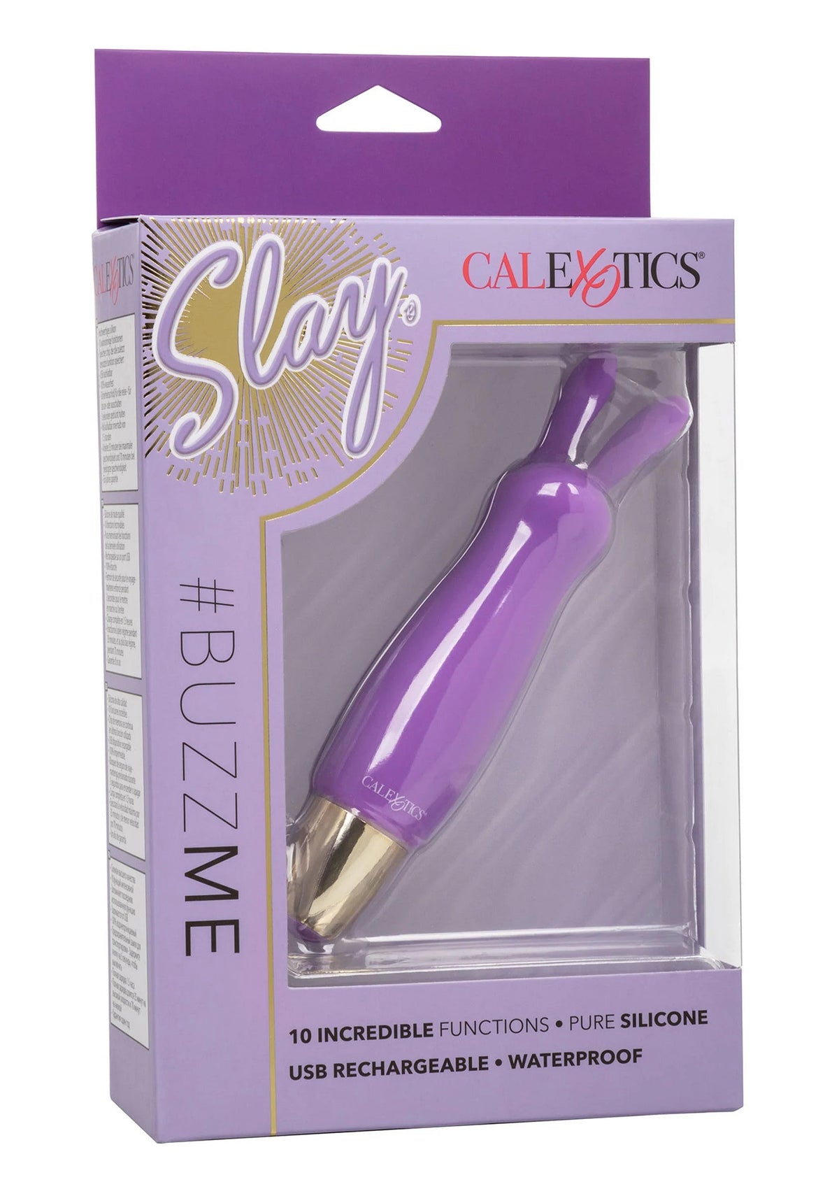 Verpakking met paarse vibrator Slay van CalExotics
