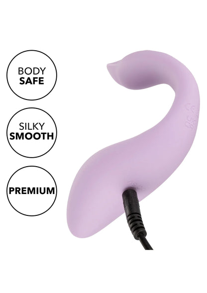 Paars flexibele vibrator met zwarte kabel/USB-stekker