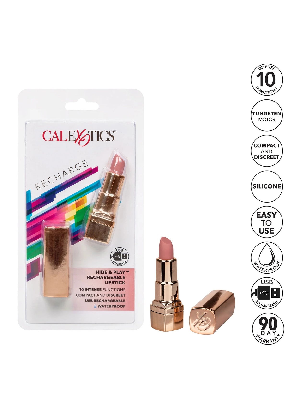 Beste vandaag nog: Hide & Play Lipstick Rechargeable by CalExotics - bij Happytoys Sexshop: online sex shop for Feeling Happy & Easy 😊