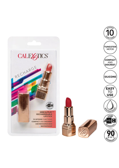 Beste vandaag nog: Hide & Play Lipstick Rechargeable by CalExotics - bij Happytoys Sexshop: online sex shop for Feeling Happy & Easy 😊