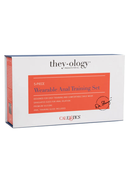 Verpakking van They-ology 5-delige wearable anal training set van CalExotics