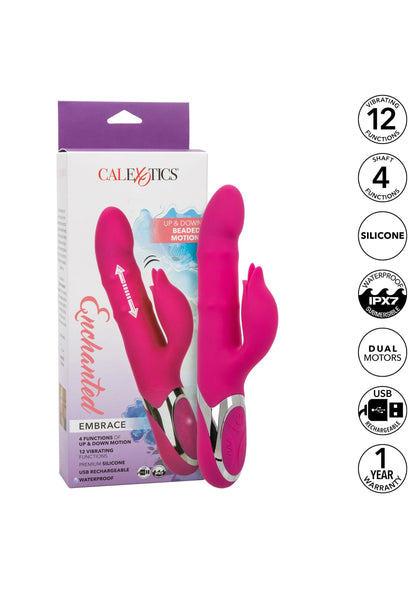 CALExotics productdoos met roze dubbele vibrator met twee vibratiekoppen