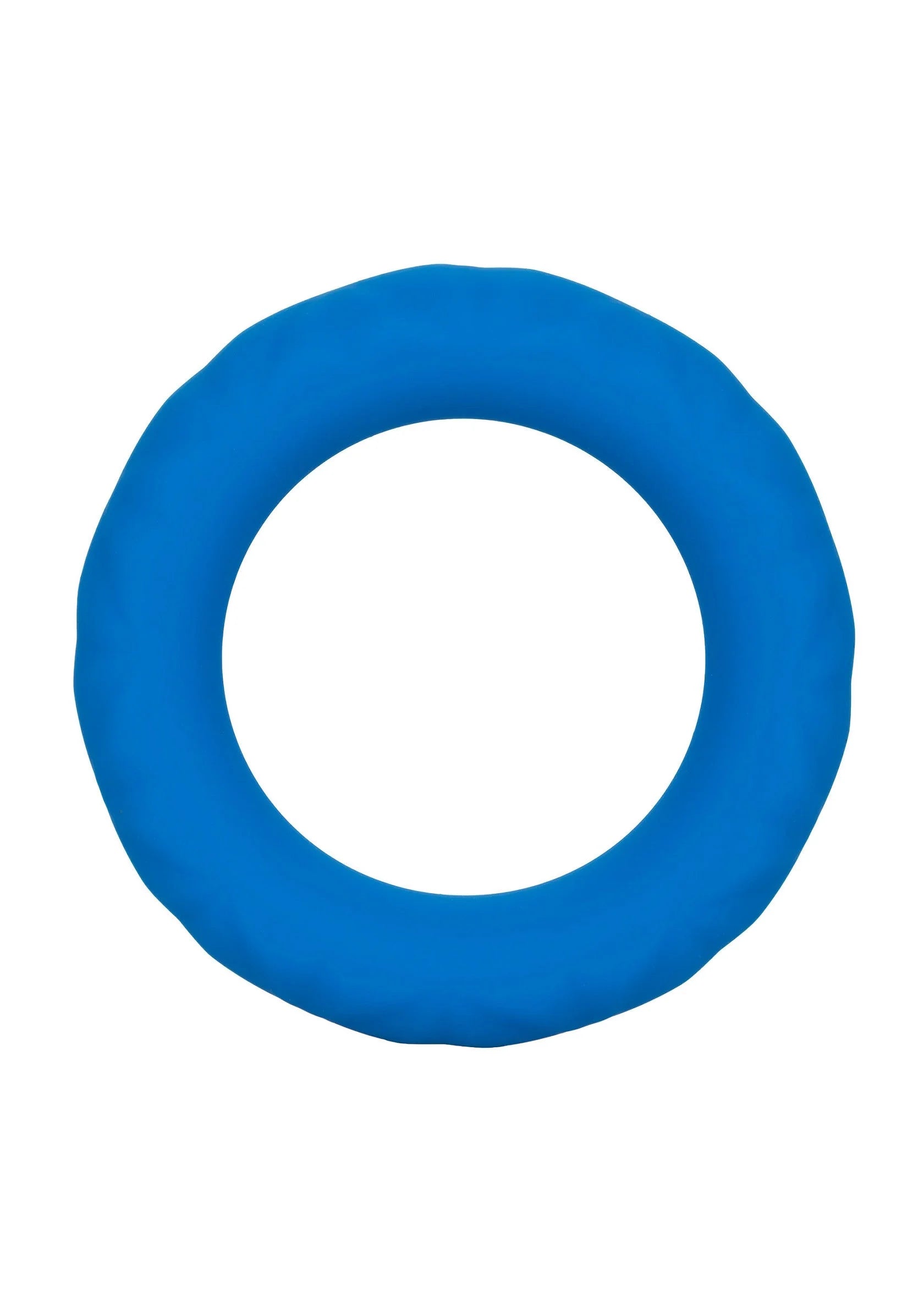 Blauwe zachte cockring van siliconen
