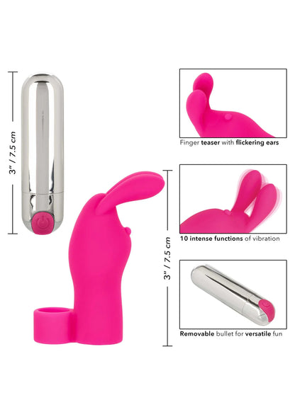 Beste vandaag nog: Intimate Play Rechargeable Finger Bunny vibrator by CalExotics - bij Happytoys