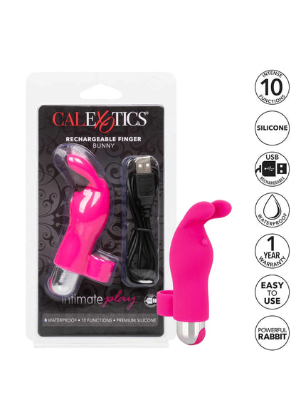 Beste vandaag nog: Intimate Play Rechargeable Finger Bunny vibrator by CalExotics - bij Happytoys