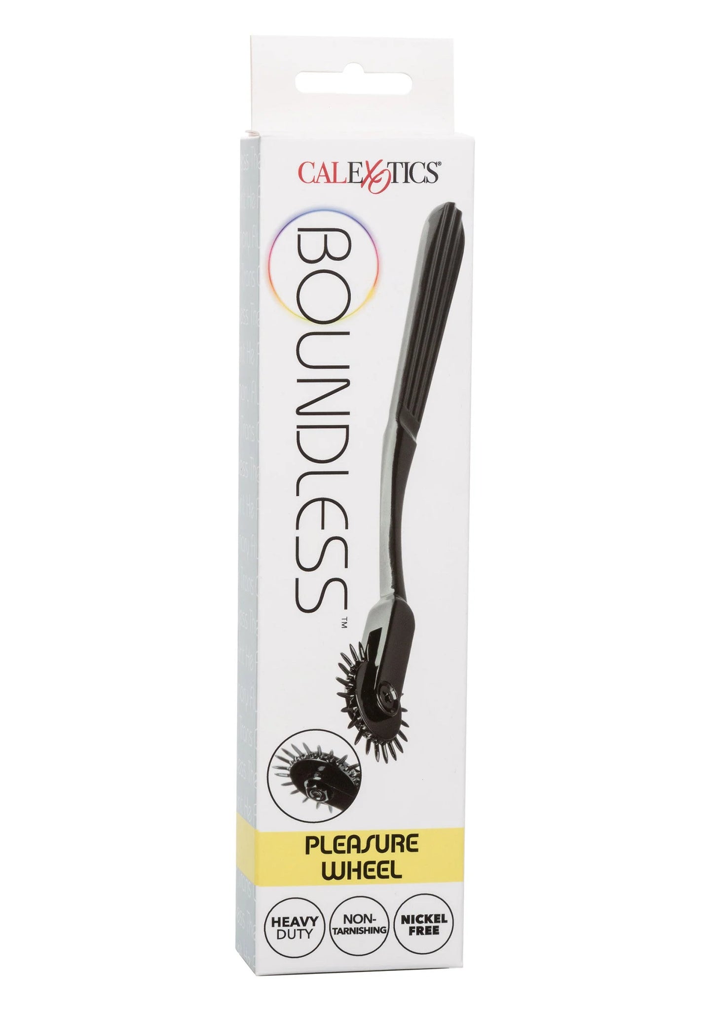 CalExotics wielaccessoire in doos met afbeelding van zwart rolwiel