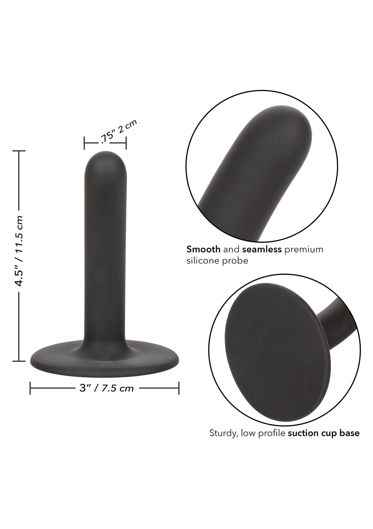 Beste vandaag nog: Boundless Dildo 4.5”/11.5 cm Slim by CalExotics - bij Happytoys