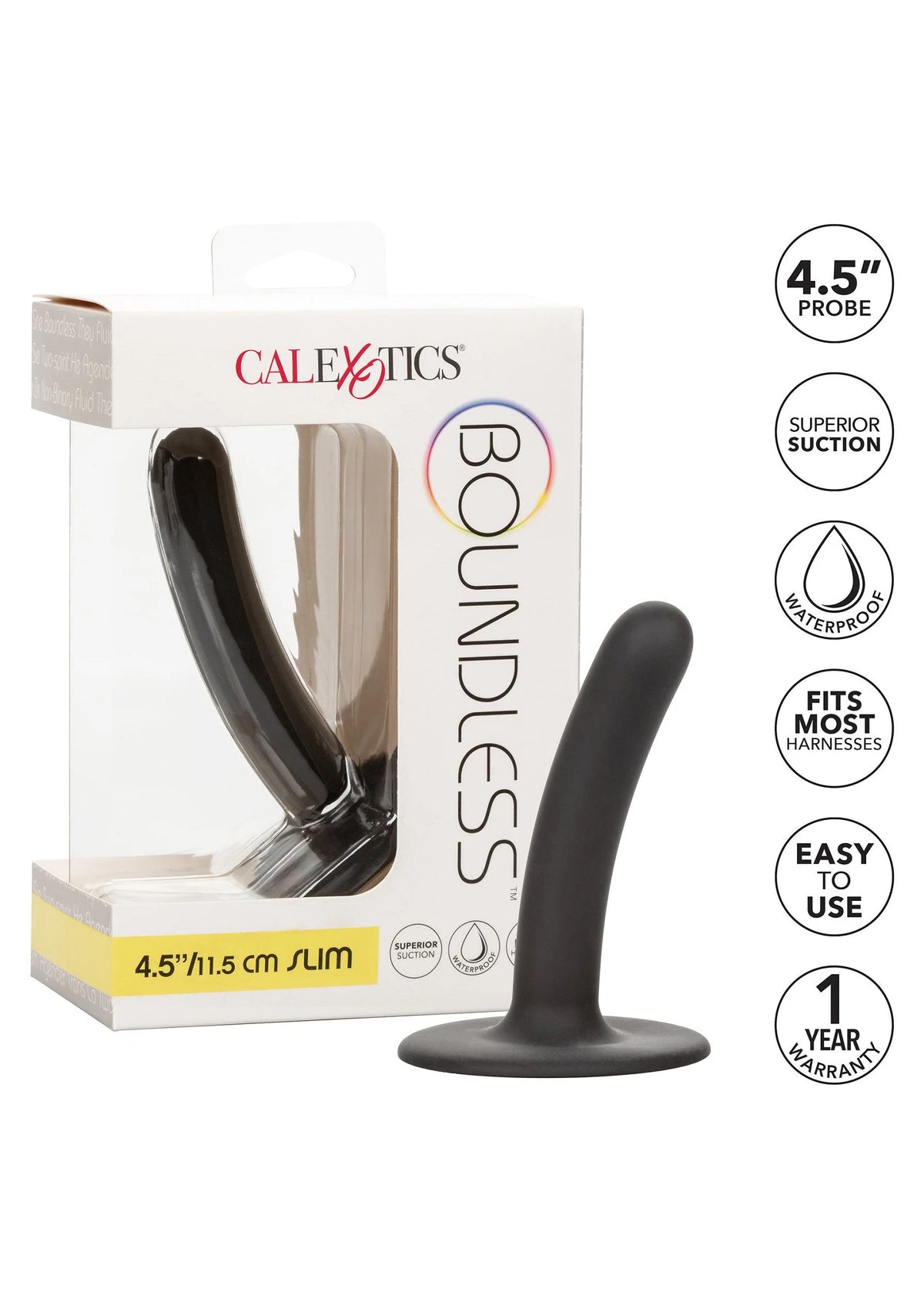 Beste vandaag nog: Boundless Dildo 4.5”/11.5 cm Slim by CalExotics - bij Happytoys