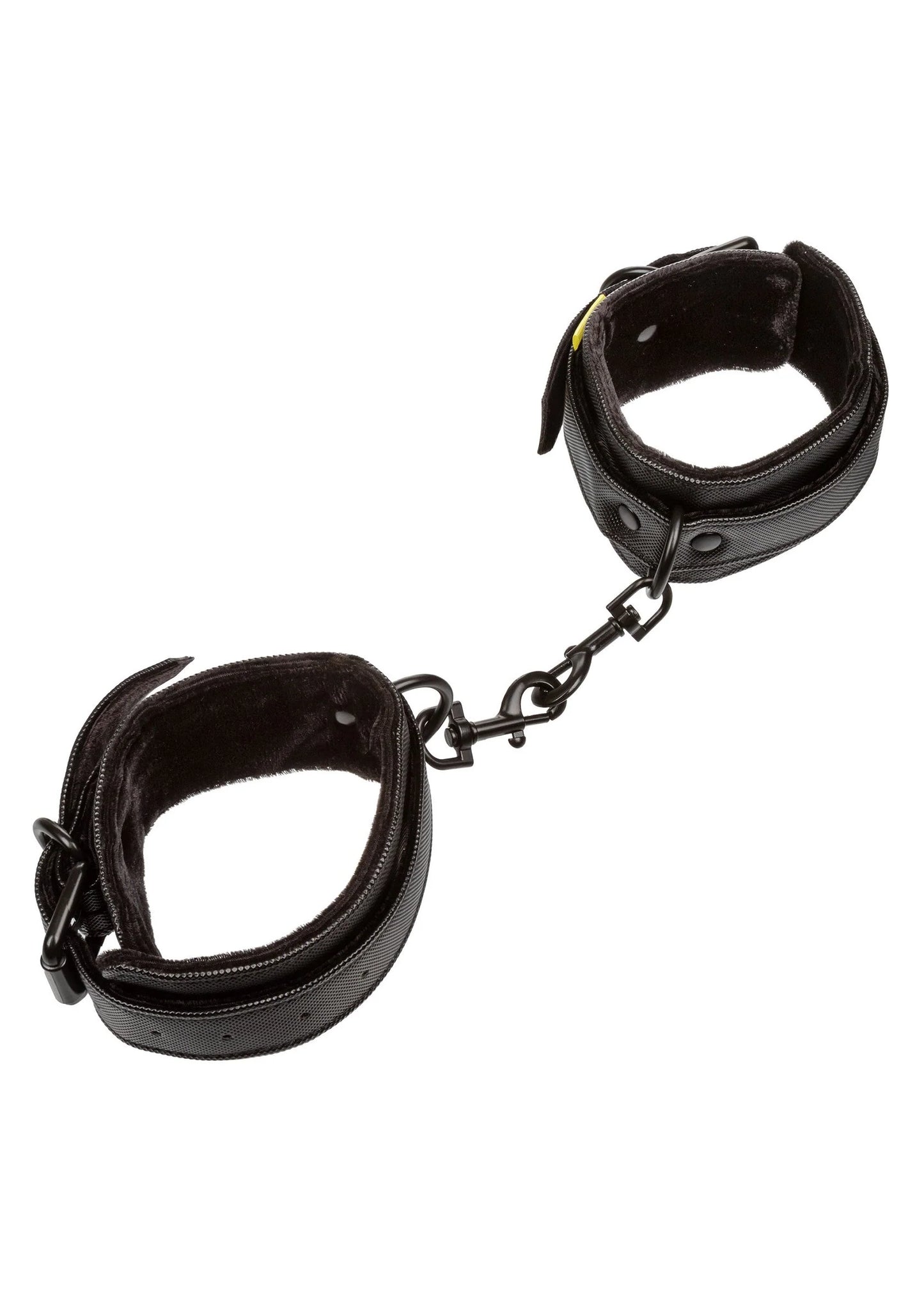 Zwarte enkelboeien met ketting en gespsluiting