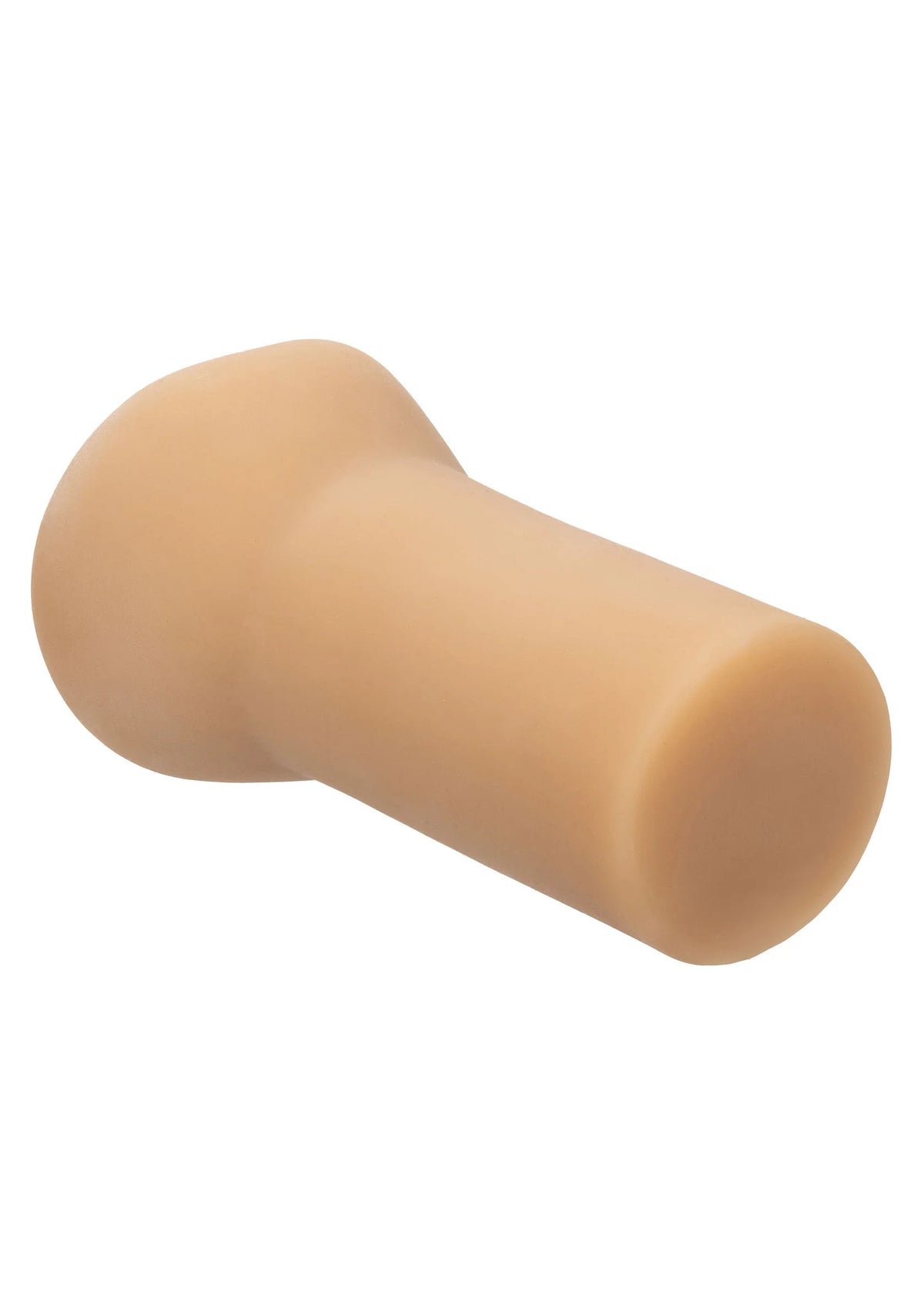 Masturbator met korte, dikke cilinder en glad beige oppervlak