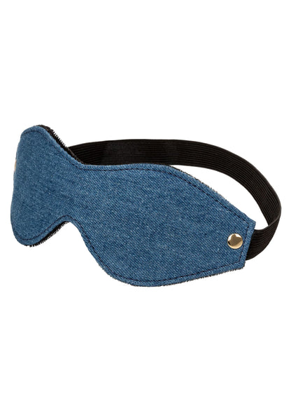 Beste vandaag nog: Ride 'em Premium Denim Collection Eye Mask by CalExotics - bij Happytoys - Default Title - 14642 - BLUE