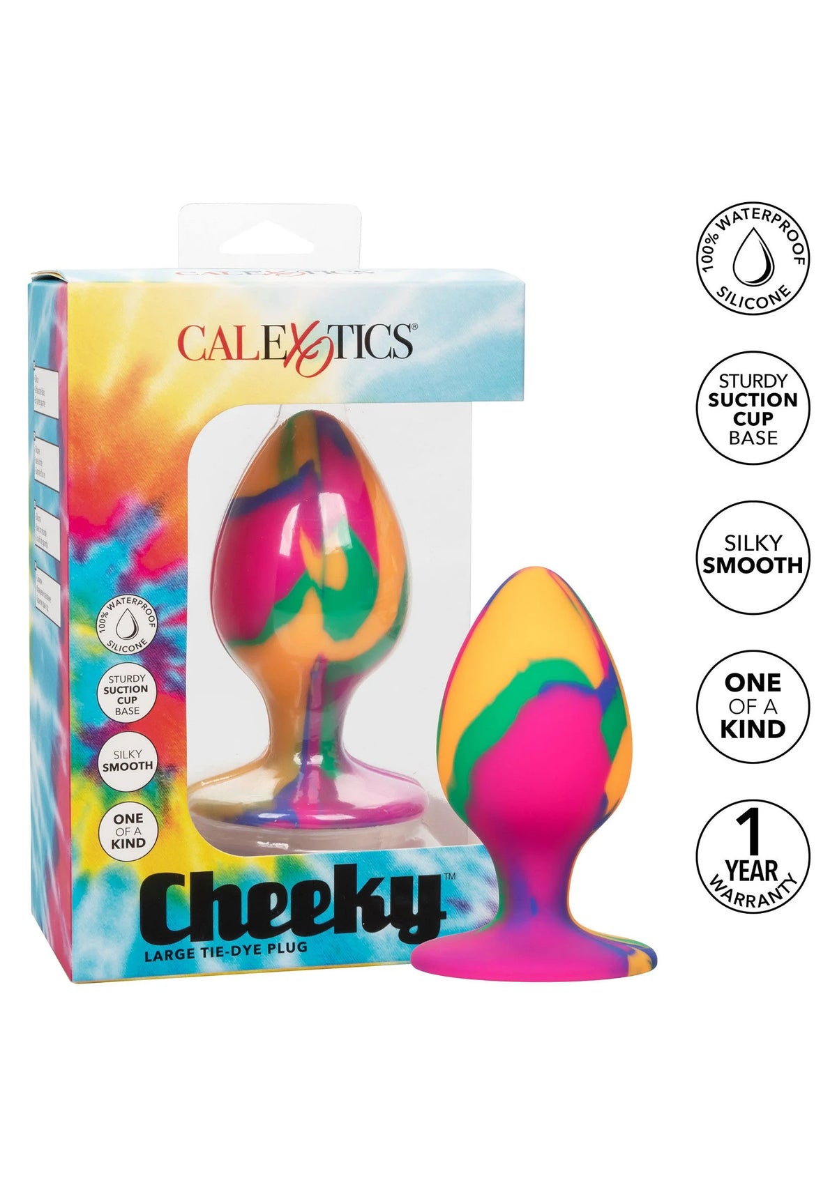 Bestel: Cheeky Large Tie - Dye Plug - bij Happytoys: de erotische sex webshop | liever Happy dan Easy ⭐⭐⭐⭐⭐