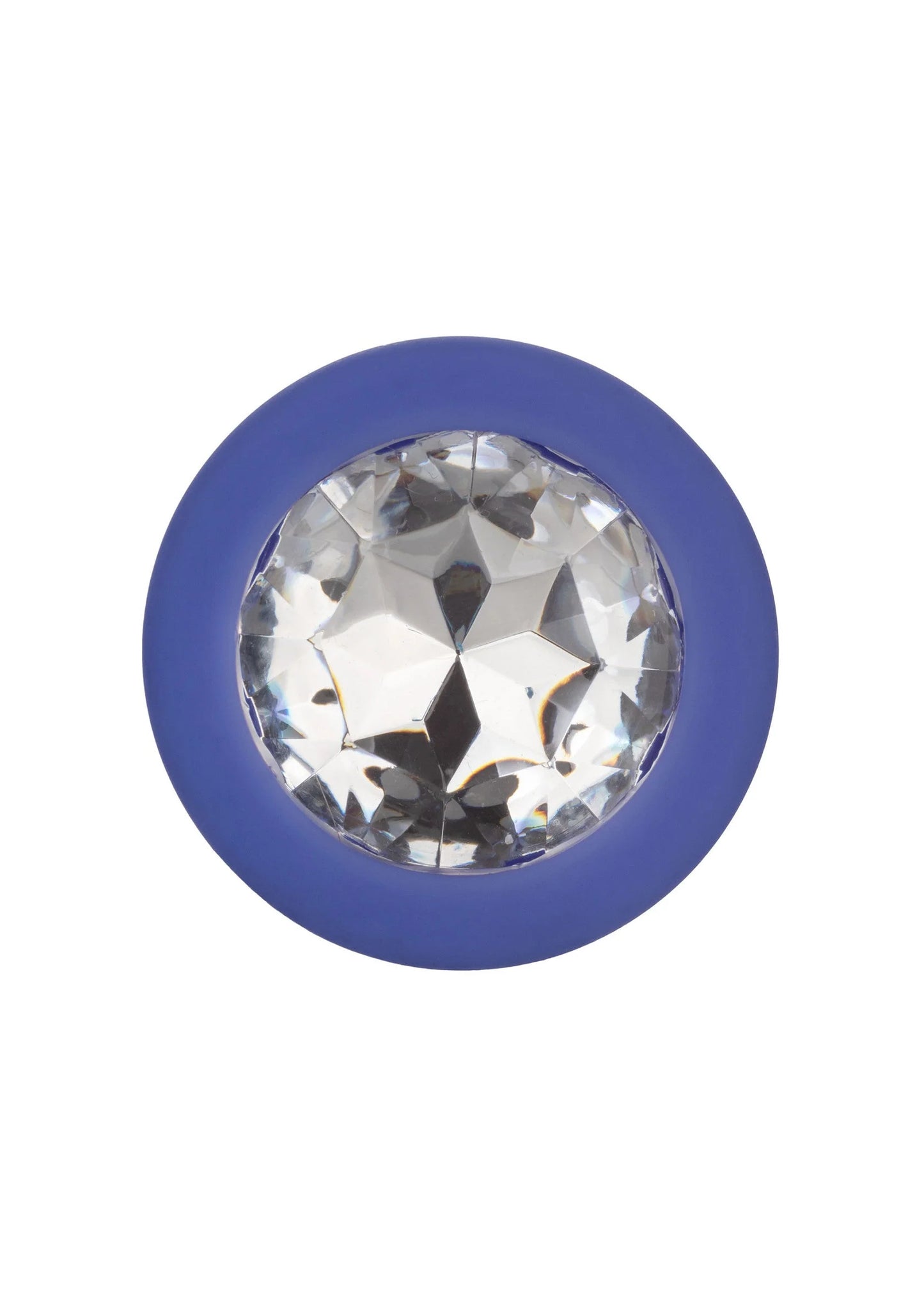 Sierplug met ronde diamantlook op paarse basis