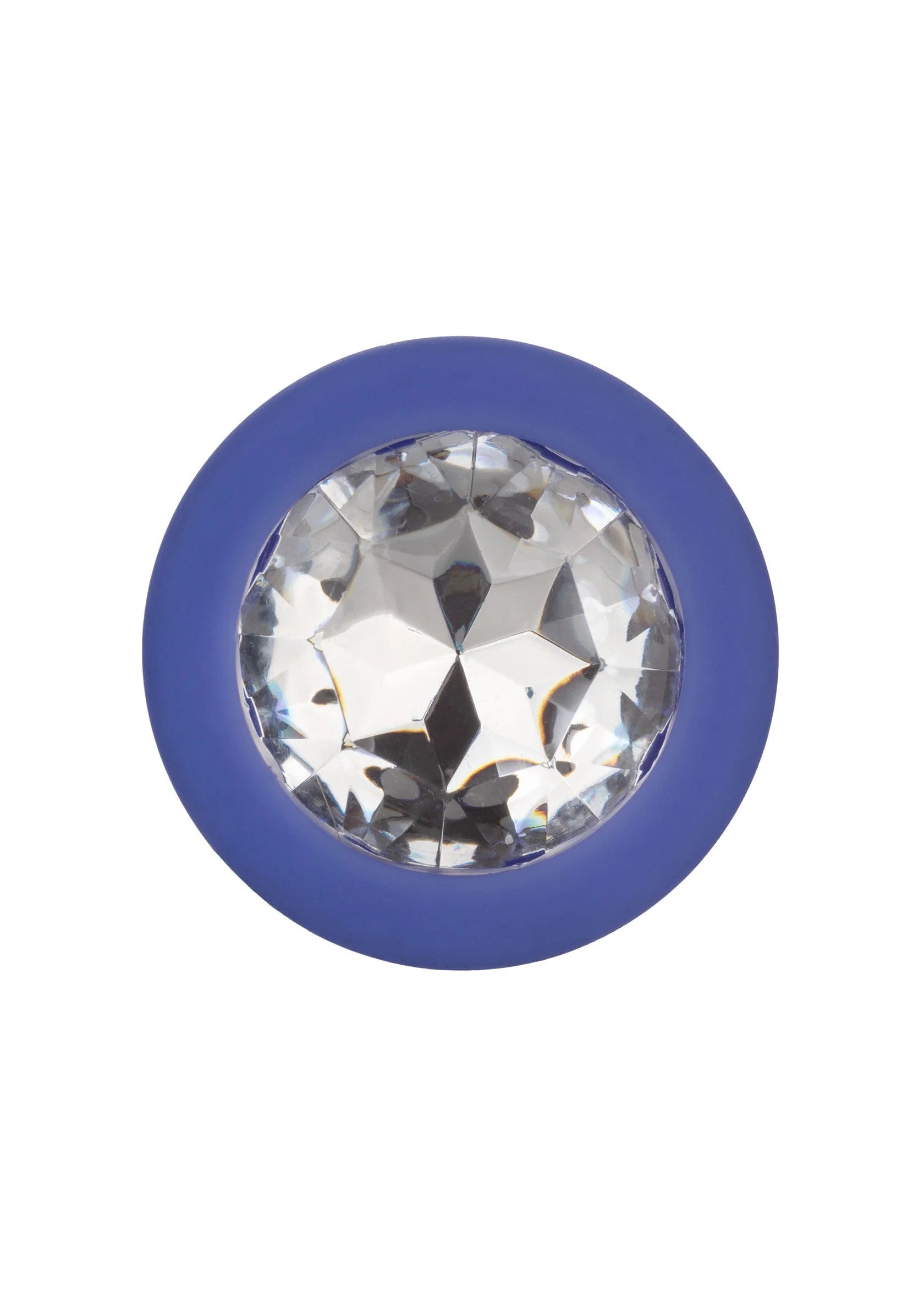 Sierplug met ronde diamantlook op paarse basis