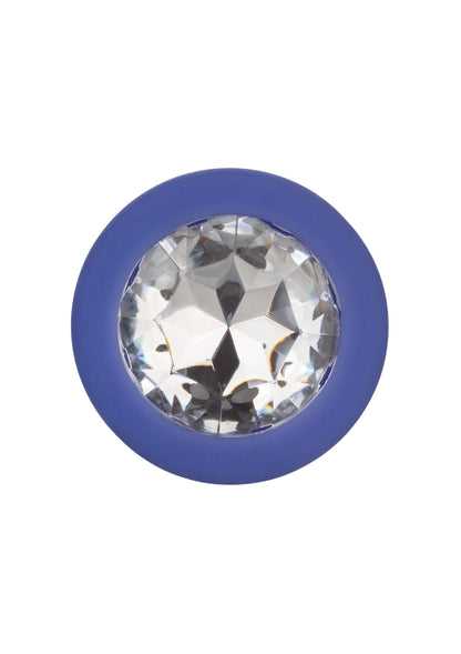 Sierplug met ronde diamantlook op paarse basis