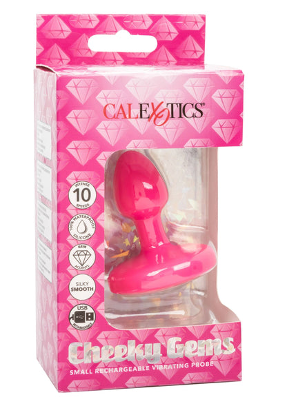 Roze kleine vibrerende probe in verpakking met CALExotics-opdruk