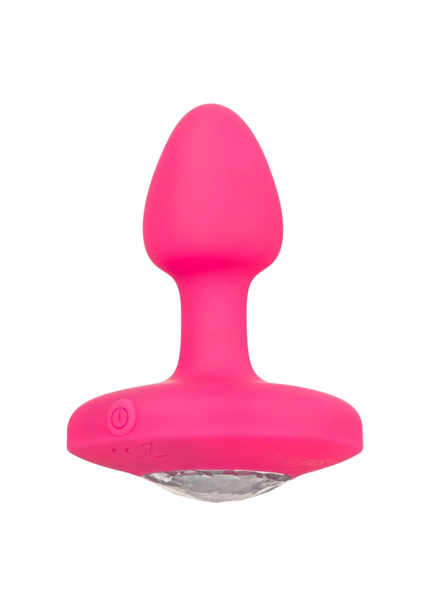 Roze vibrerende siliconen probe met bolvormige basis en ronde top