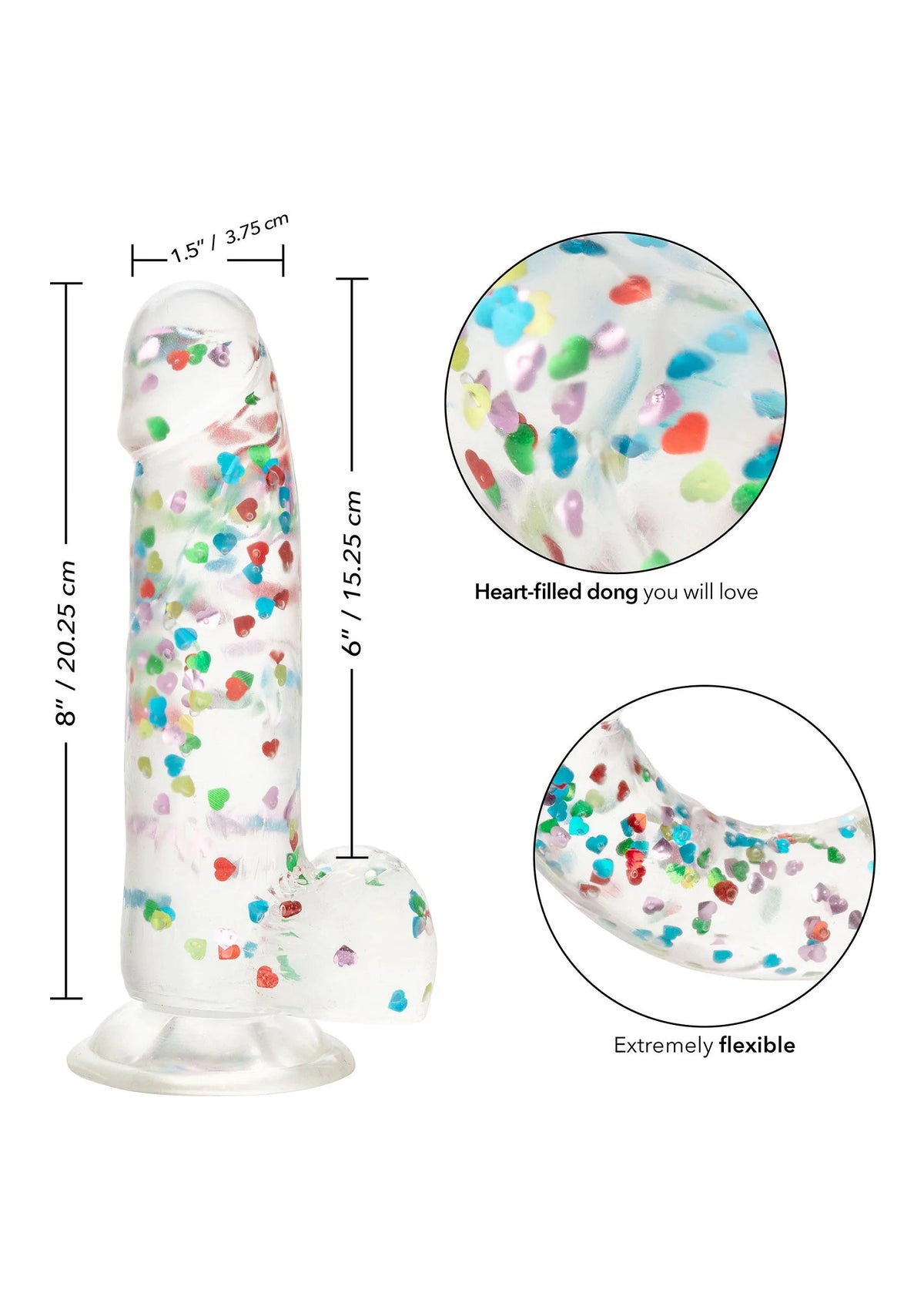 Beste vandaag nog: Naughty Bits I Love Dick Heart - filled Dong by CalExotics - bij Happytoys