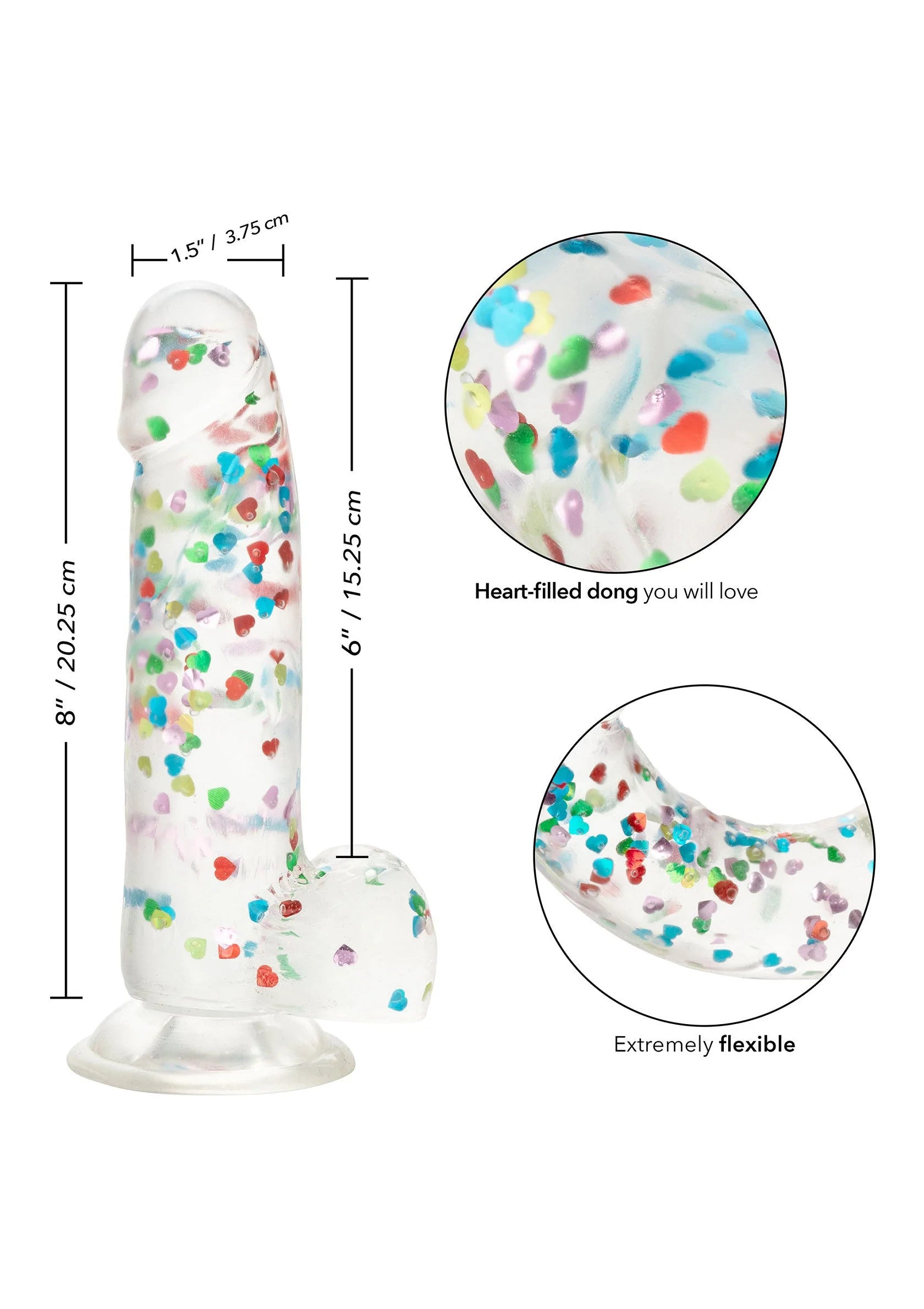 Beste vandaag nog: Naughty Bits I Love Dick Heart - filled Dong by CalExotics - bij Happytoys