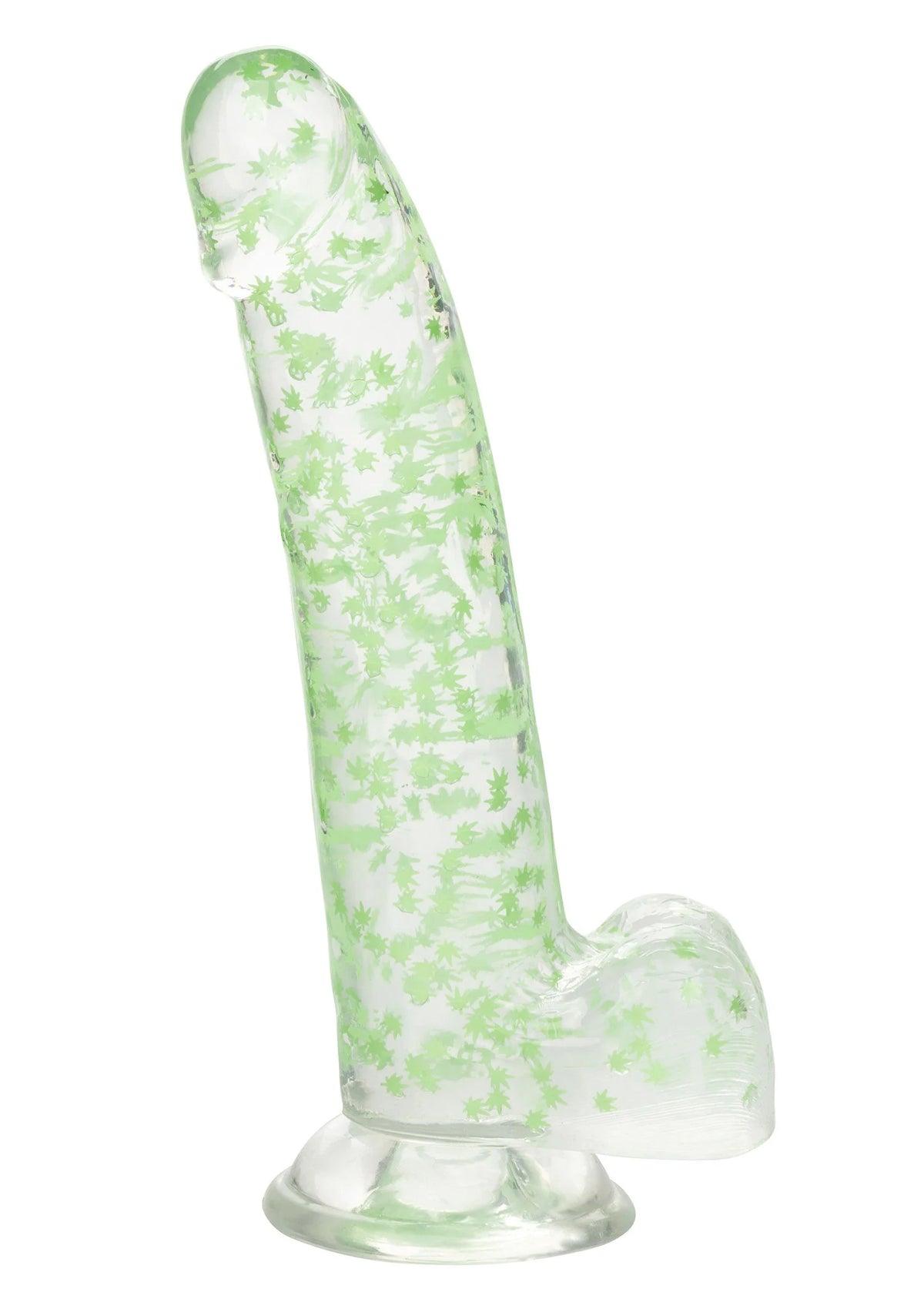 Beste vandaag nog: Naughty Bits I Leaf Dick Glow - In - The - Dark Weed Leaf Dildo by CalExotics - bij Happytoys