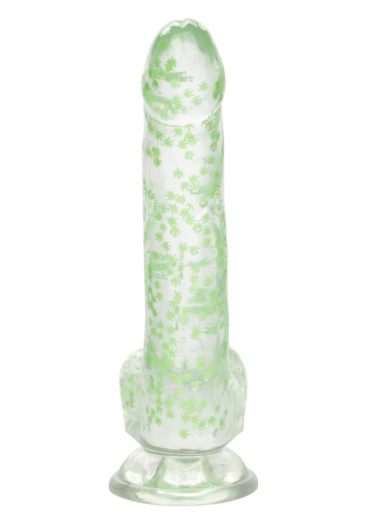 Beste vandaag nog: Naughty Bits I Leaf Dick Glow - In - The - Dark Weed Leaf Dildo by CalExotics - bij Happytoys