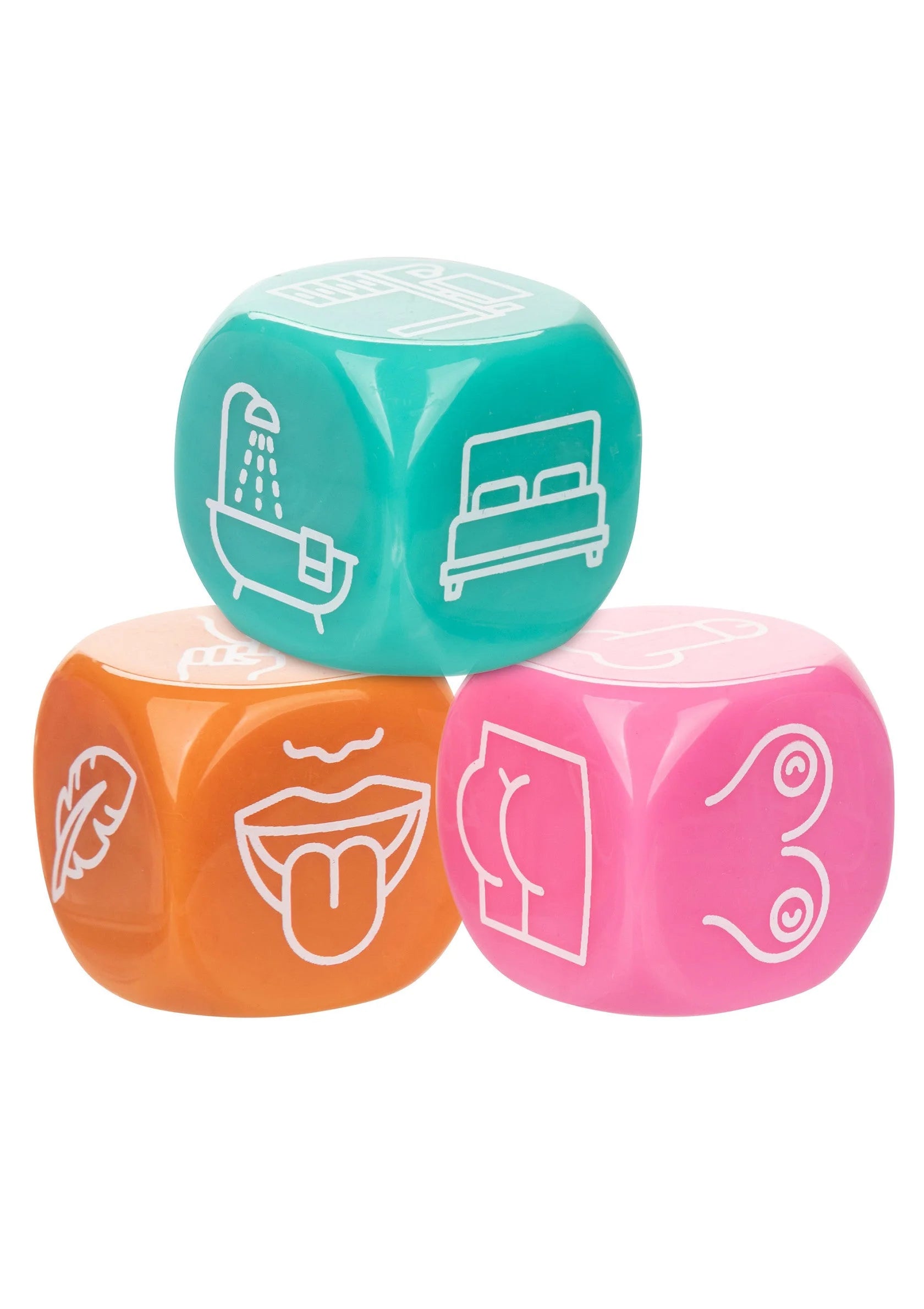 Beste vandaag nog: Naughty Bits Roll With It Icon - Based Sex Dice Game by CalExotics - bij Happytoys - Default Title - 14731 - MULTICOLOR