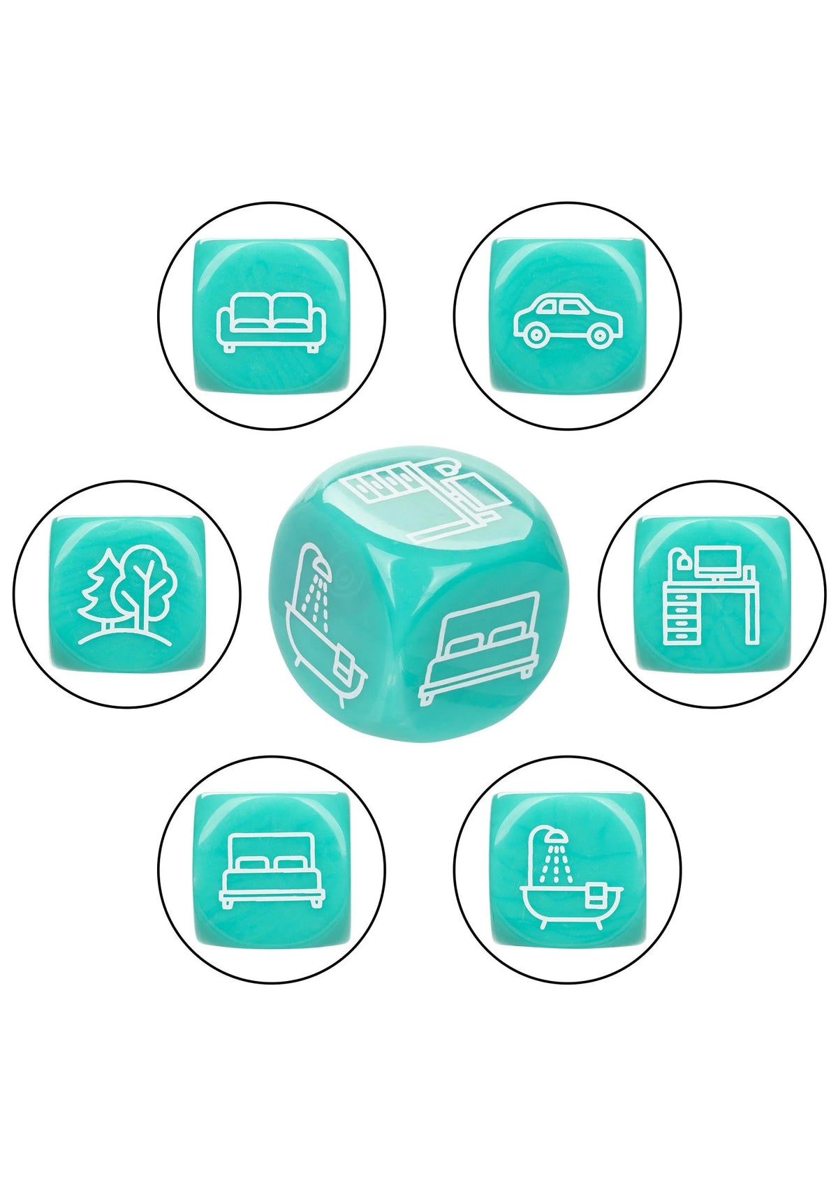Beste vandaag nog: Naughty Bits Roll With It Icon - Based Sex Dice Game by CalExotics - bij Happytoys
