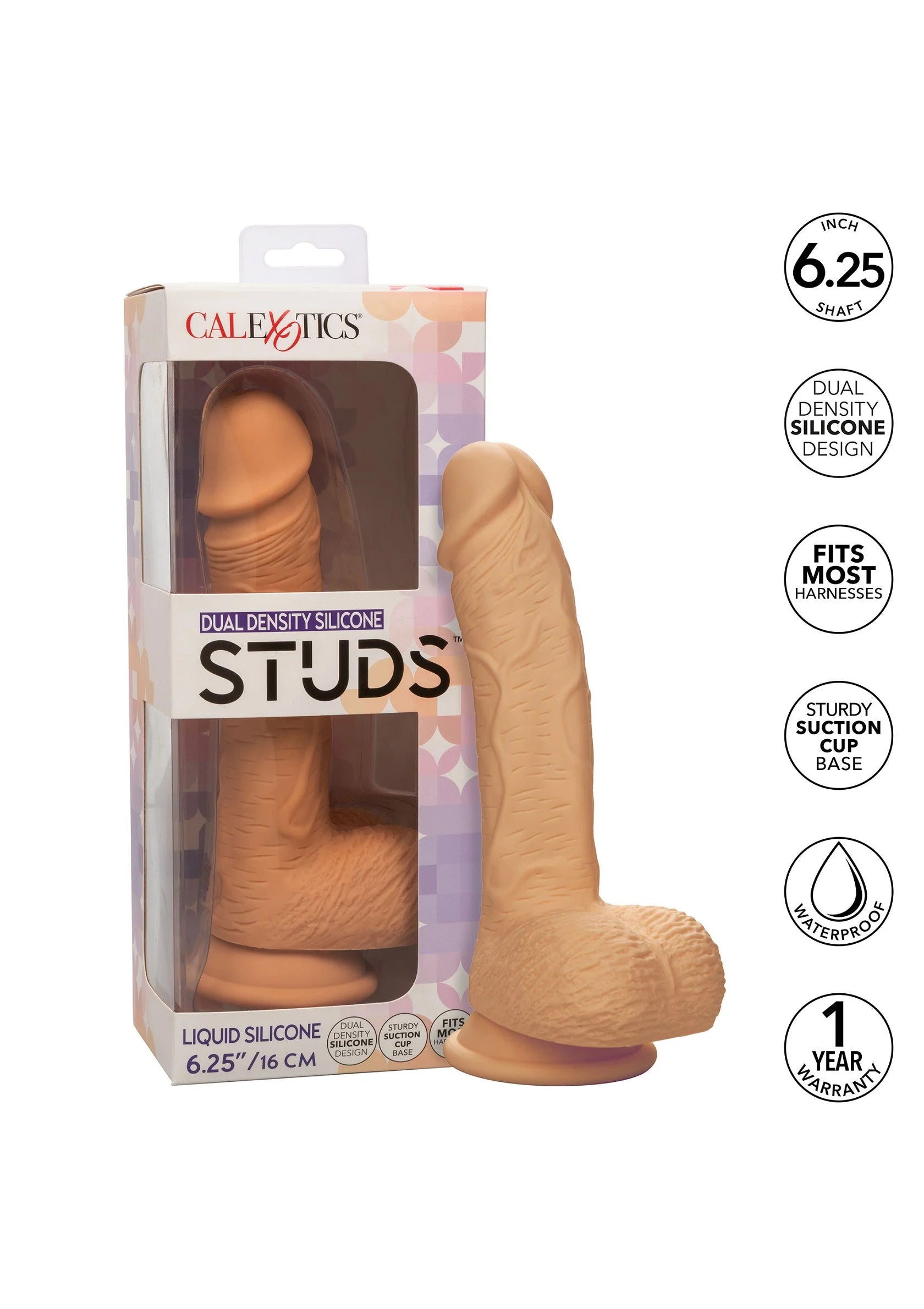Beste vandaag nog: Dual Density Silicone Stud Skin 6.25 inch by CalExotics - bij Happytoys Sexshop: Toys for Feeling Happy & Easy 😊