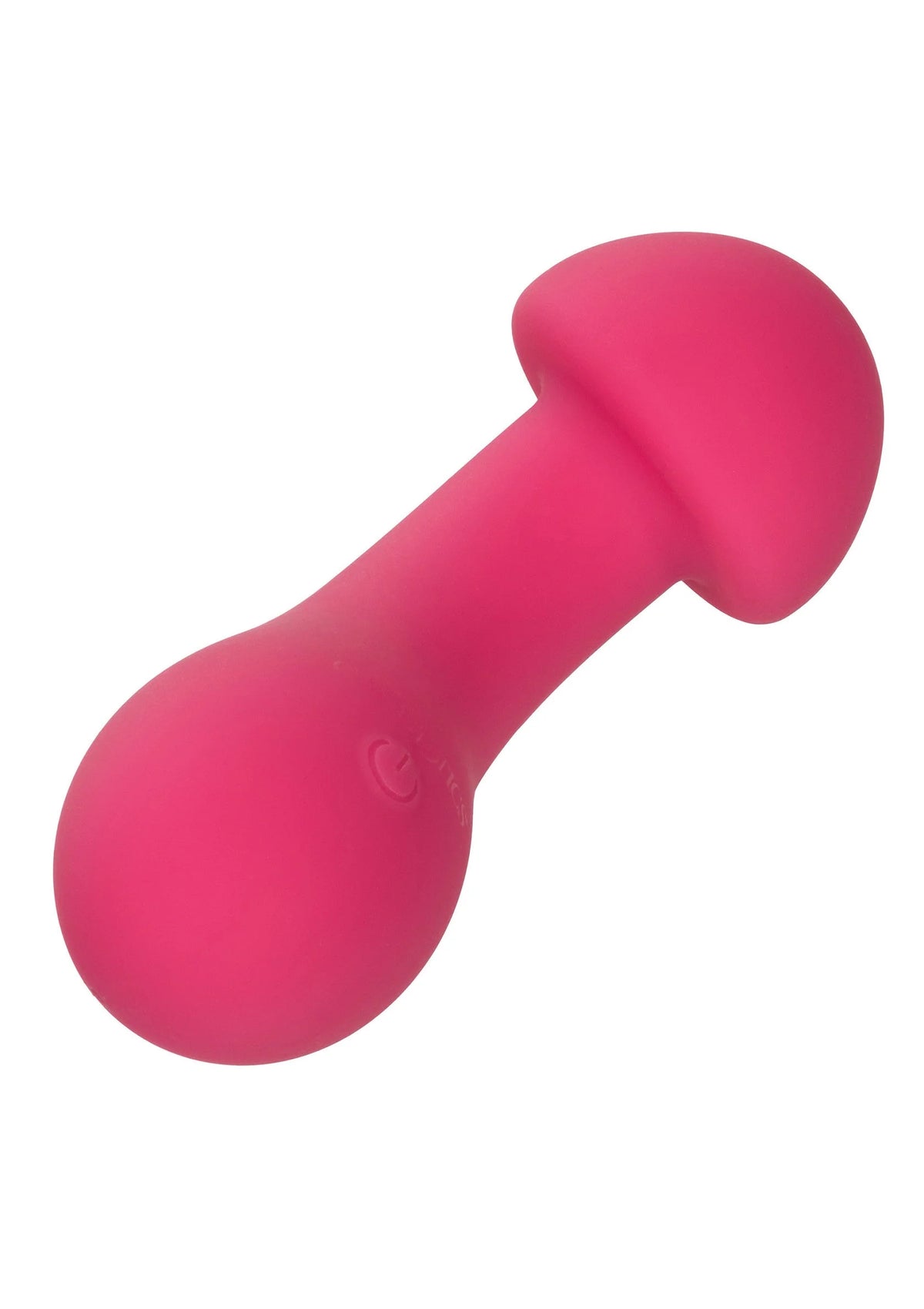 Roze siliconen vibrator met afgeronde vorm en grotere kop